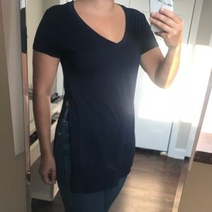 LeShop Split Hem Tee